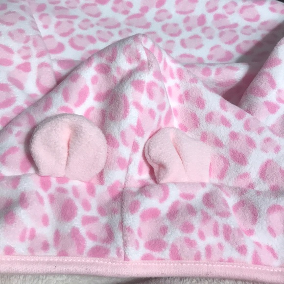 NWOT. CARTERS 3M PINK/WH JKT W/ EARS ON HOOD - Picture 2 of 4